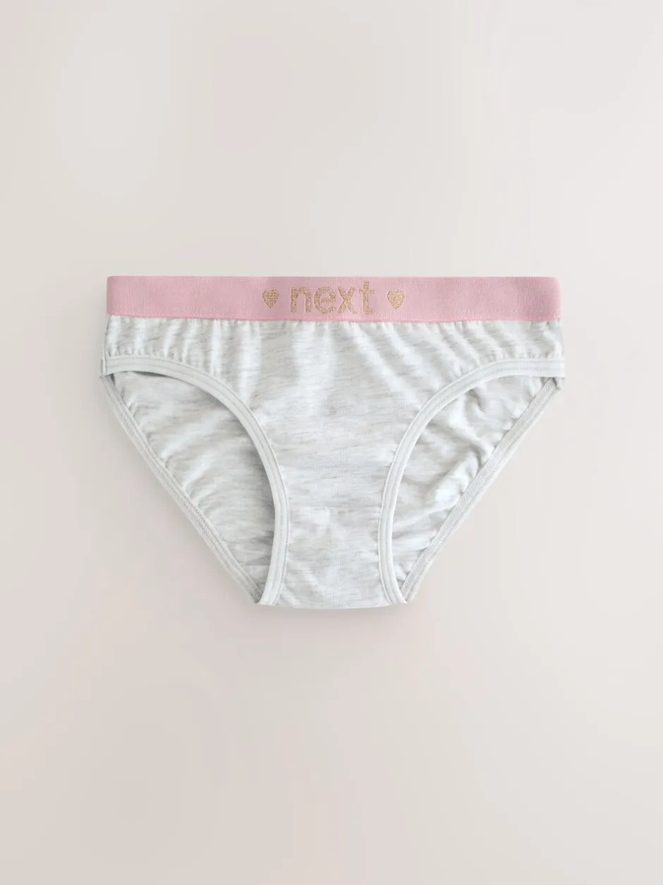 Alle Ondergoed|Next - Verpakking van 7 bikinibroekjes (5-16 jr) Roze/grijs