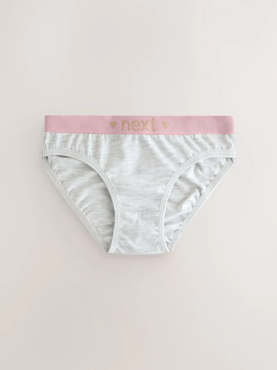 Alle Ondergoed|Next - Verpakking van 7 bikinibroekjes (5-16 jr) Roze/grijs