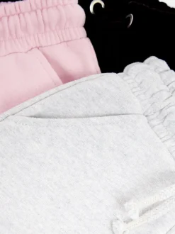 Broeken En Leggings|Next - Verpakking van 3 zachte jersey joggingbroeken met normale pasvorm (3-16jr) Roze/grijs/zwart