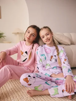 Nachtkleding En Pyjama's|Pyjama's|Next Roze/lila - Squishmallow pyjama's 2 stuks (5-14jaar)