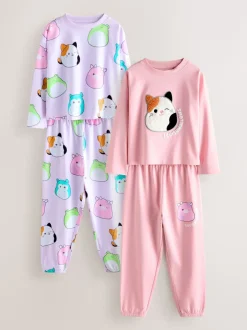 Nachtkleding En Pyjama's|Pyjama's|Next Roze/lila - Squishmallow pyjama's 2 stuks (5-14jaar)