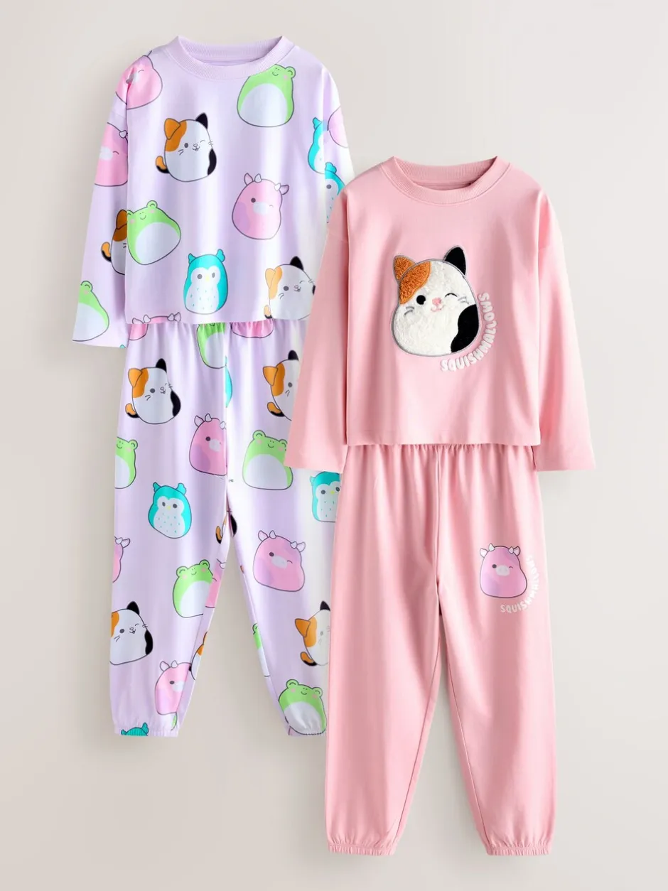 Nachtkleding En Pyjama's|Pyjama's|Next Roze/lila - Squishmallow pyjama's 2 stuks (5-14jaar)