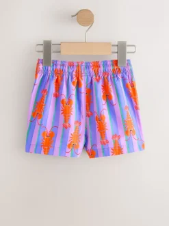 Badkleding|Badkleding|Next - Zwemshort met print (3 mnd-7 jr) Roze/lila