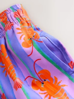 Badkleding|Badkleding|Next - Zwemshort met print (3 mnd-7 jr) Roze/lila