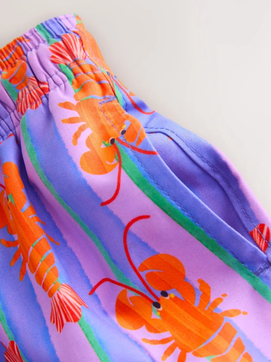 Badkleding|Badkleding|Next - Zwemshort met print (3 mnd-7 jr) Roze/lila