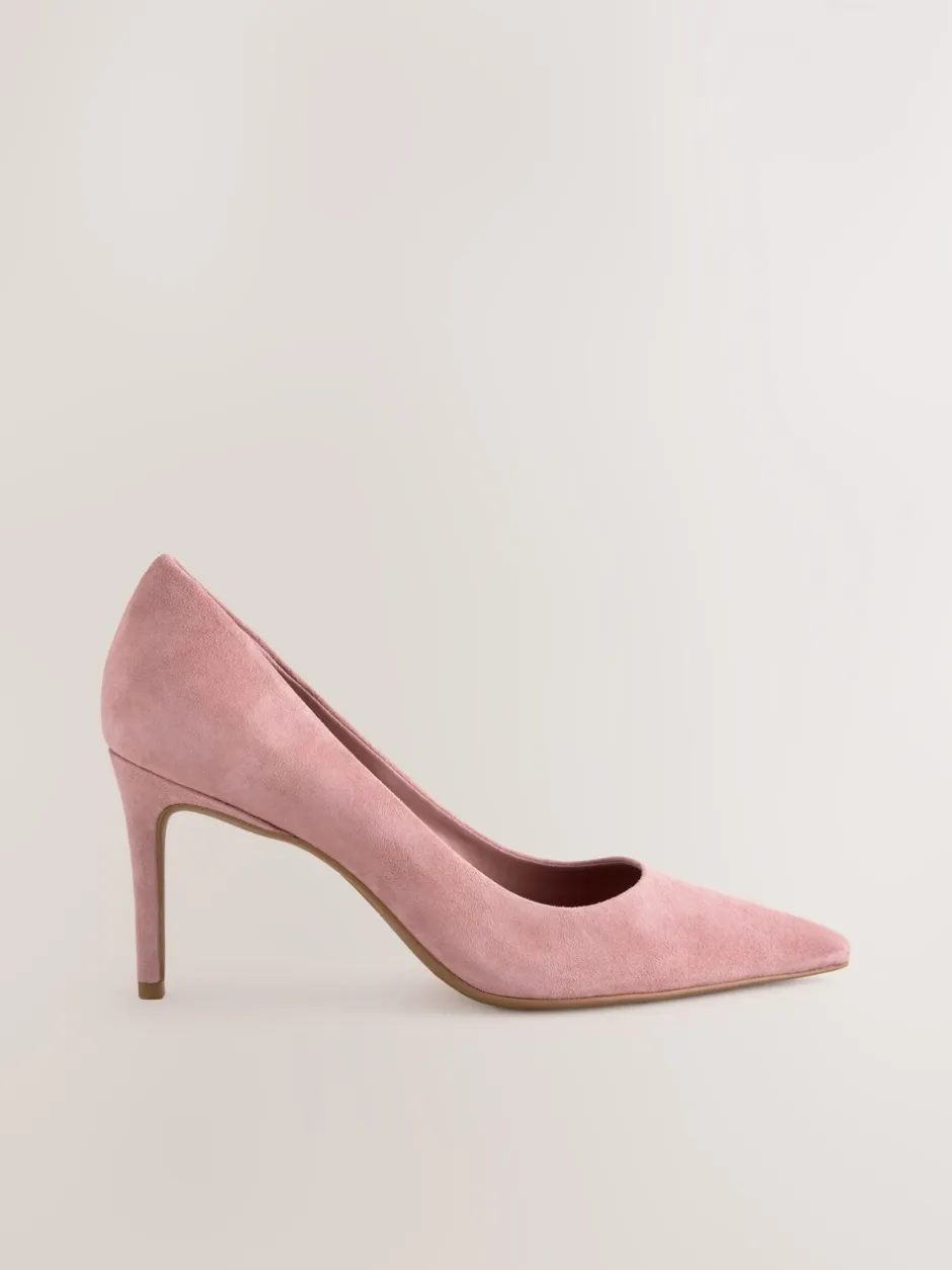 Schoenen Met Hakken|Next Rozenroze suède - Leren mid-court pumps