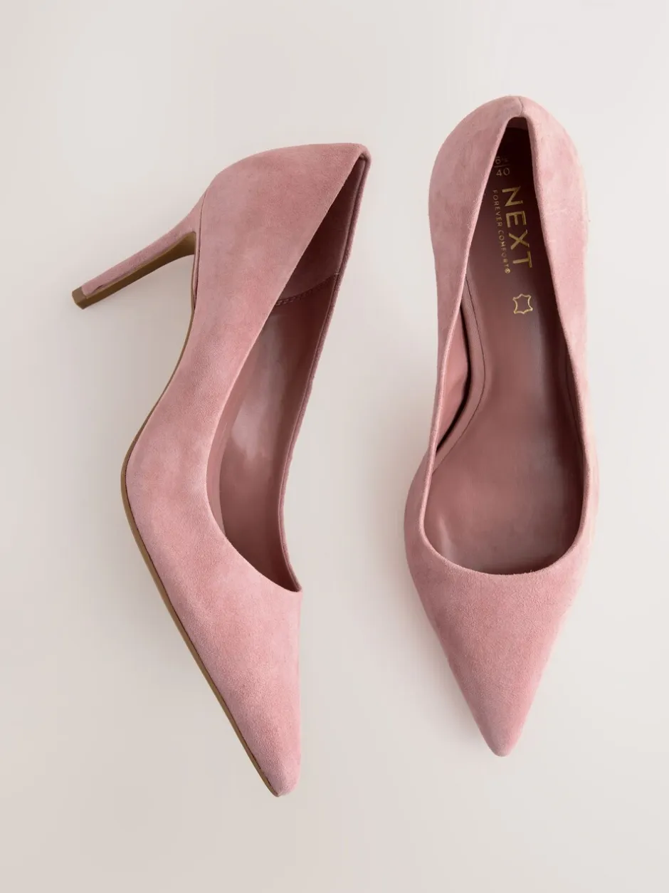 Schoenen Met Hakken|Next Rozenroze suède - Leren mid-court pumps