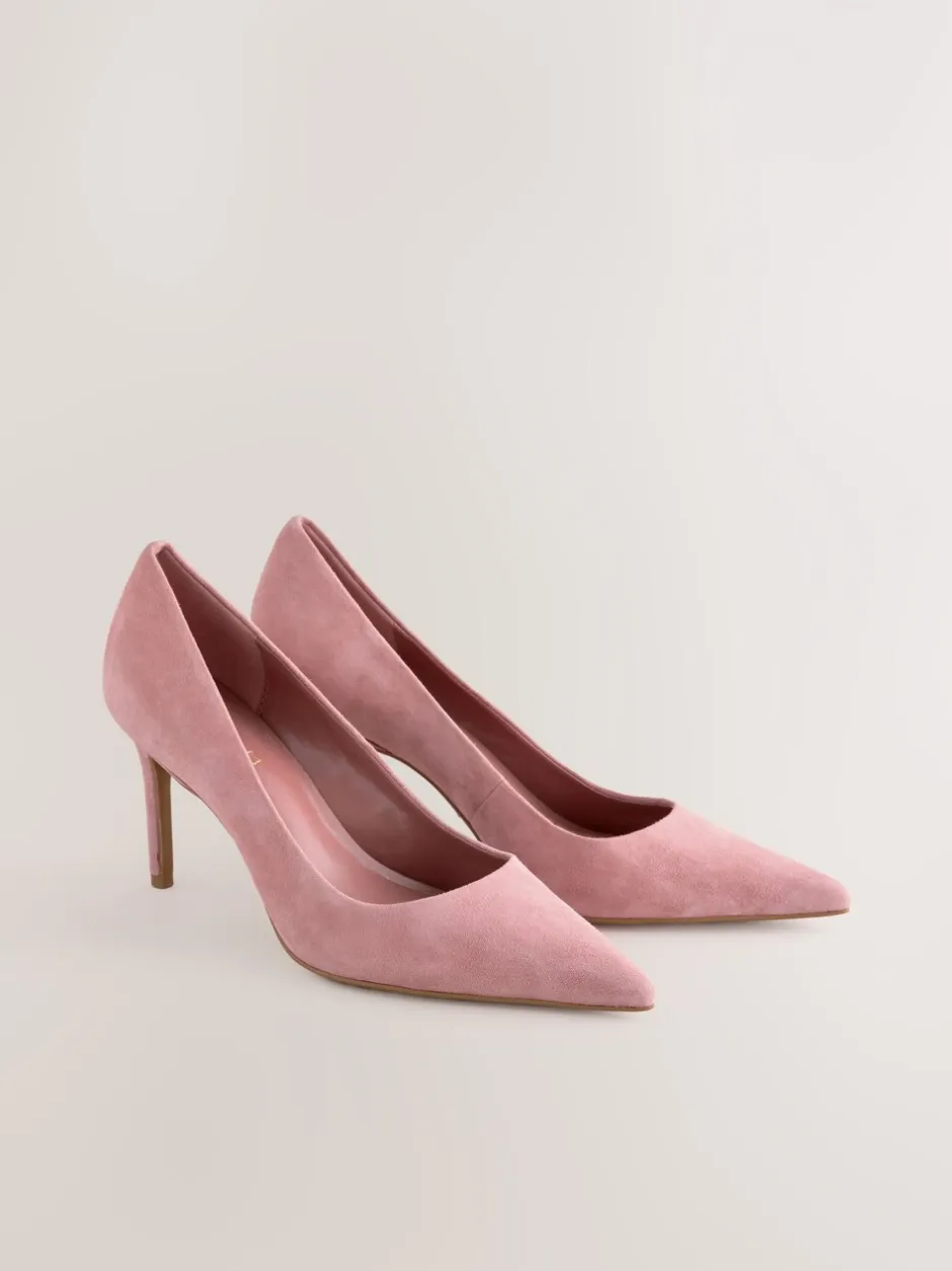 Schoenen Met Hakken|Next Rozenroze suède - Leren mid-court pumps