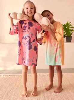 Nachtponnen*Next Roze/oranje - Minnie Mouse licentie nachthemd 2 pack (2-14jaar)