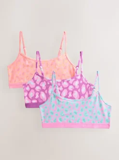 Alle Ondergoed*Next - Set van 3 crop tops (5-16 jr) Roze/paars