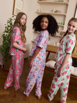 Nachtkleding En Pyjama's|Pyjama's|Next - Verpakking van 3 pyjama's met joggingbroek (3 - 16 jr) Roze/paars