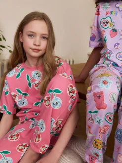 Nachtkleding En Pyjama's|Pyjama's|Next - Verpakking van 3 pyjama's met joggingbroek (3 - 16 jr) Roze/paars