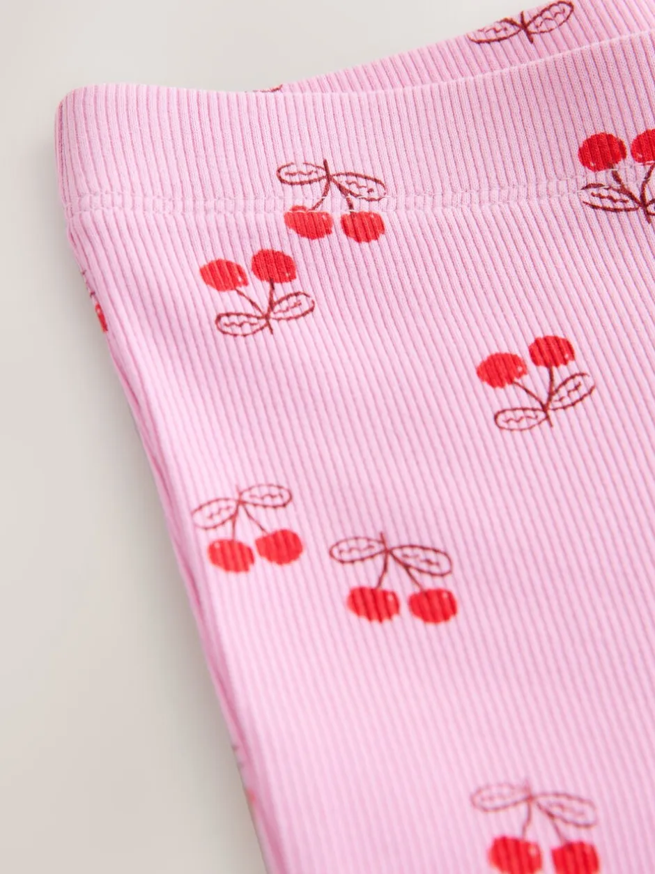 Broeken En Leggings|Next Roze/rode kers - Geribde uitlopende legging (3-16 jr)