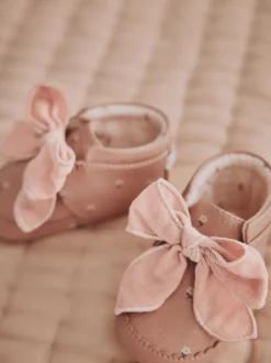 Boots*Next - Babylaarzen met bloemenprint (0-18 mnd) Roze-roestbruin