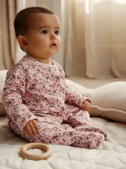 Babypakjes En Babypyjama's*Next Roze/roestbruin met fijne bloemenprint - Set van 5 babypyjama's (0-2jr)
