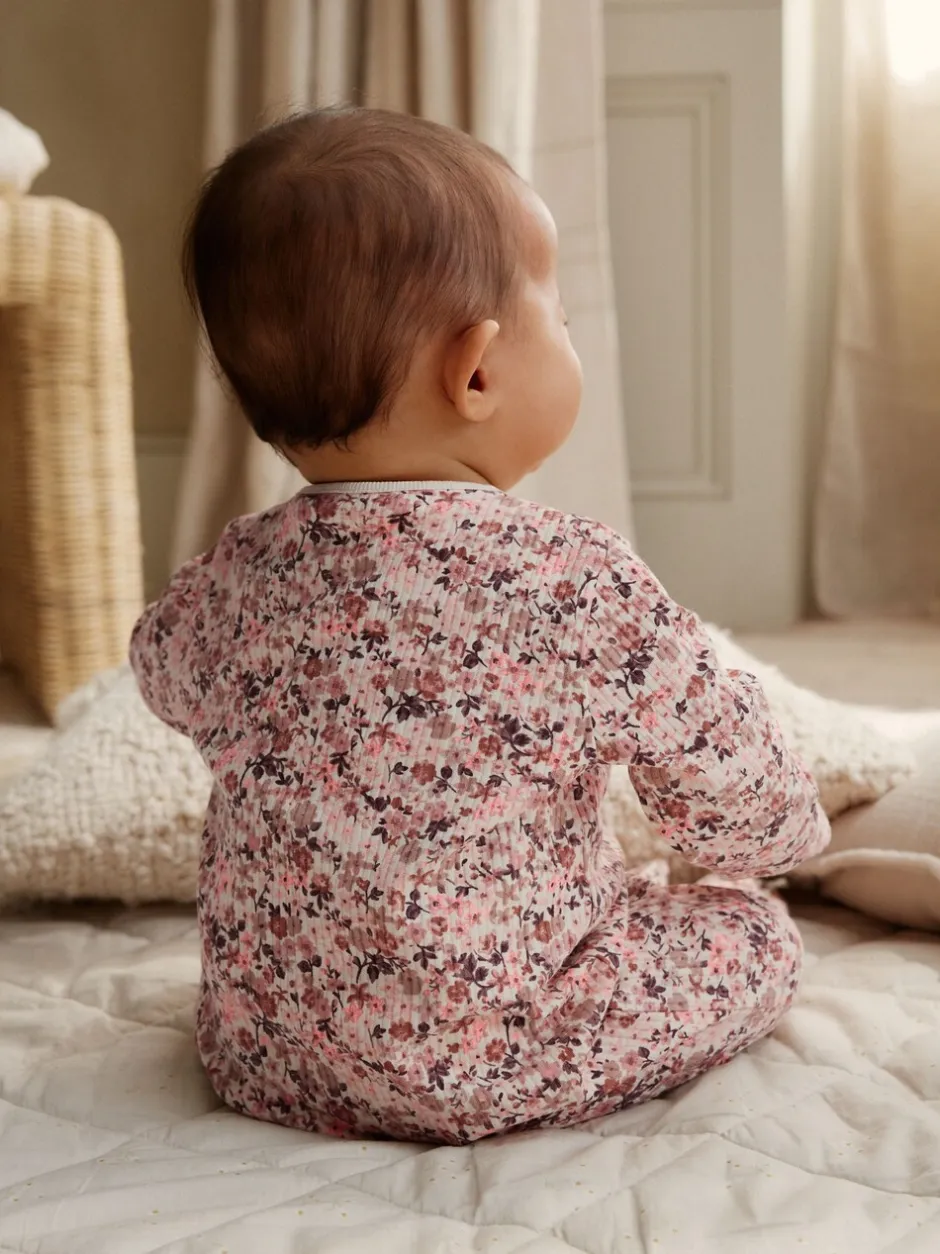 Babypakjes En Babypyjama's*Next Roze/roestbruin met fijne bloemenprint - Set van 5 babypyjama's (0-2jr)