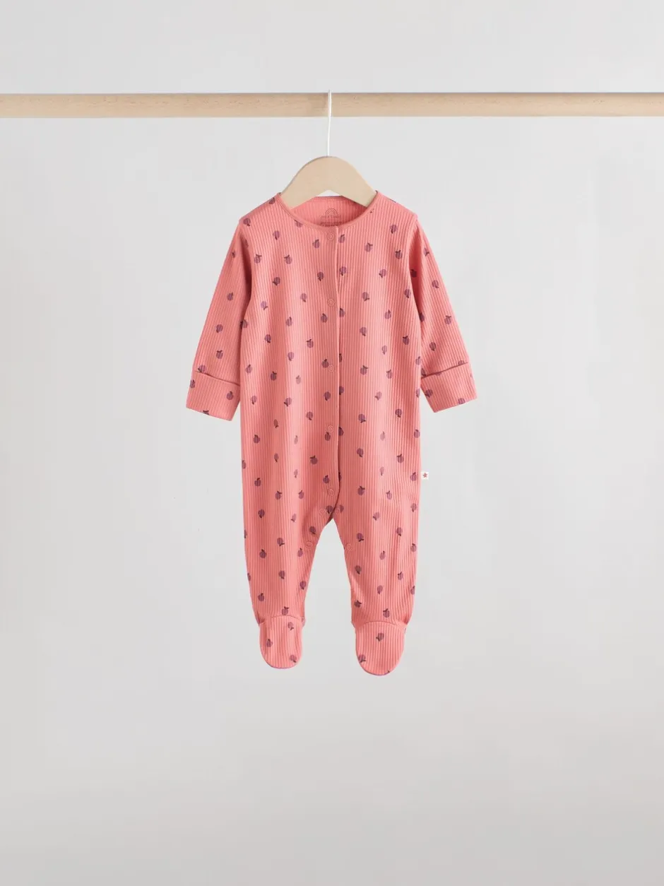Babypakjes En Babypyjama's*Next Roze/roestbruin met fijne bloemenprint - Set van 5 babypyjama's (0-2jr)