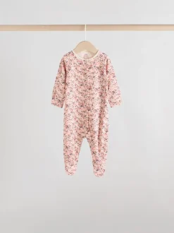 Babypakjes En Babypyjama's*Next Roze/roestbruin met fijne bloemenprint - Set van 5 babypyjama's (0-2jr)