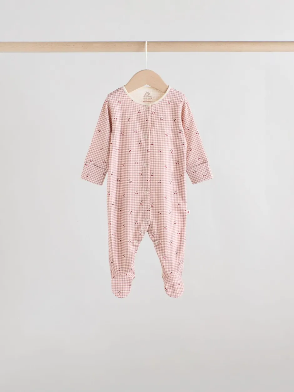 Babypakjes En Babypyjama's*Next Roze/roestbruin met fijne bloemenprint - Set van 5 babypyjama's (0-2jr)