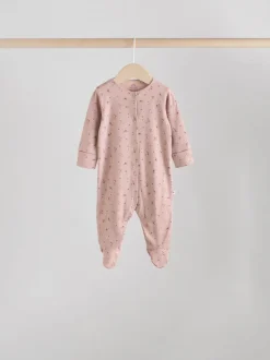 Babypakjes En Babypyjama's*Next Roze/roestbruin met fijne bloemenprint - Set van 5 babypyjama's (0-2jr)