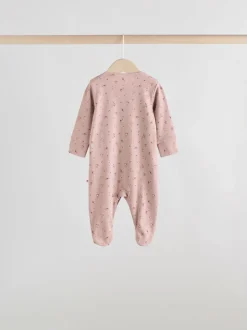 Babypakjes En Babypyjama's*Next Roze/roestbruin met fijne bloemenprint - Set van 5 babypyjama's (0-2jr)