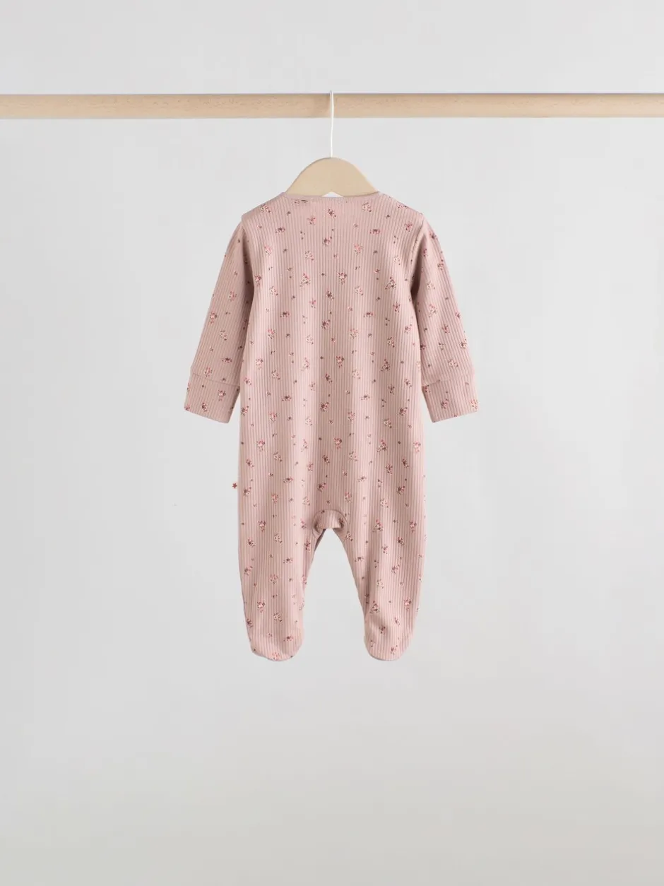 Babypakjes En Babypyjama's*Next Roze/roestbruin met fijne bloemenprint - Set van 5 babypyjama's (0-2jr)