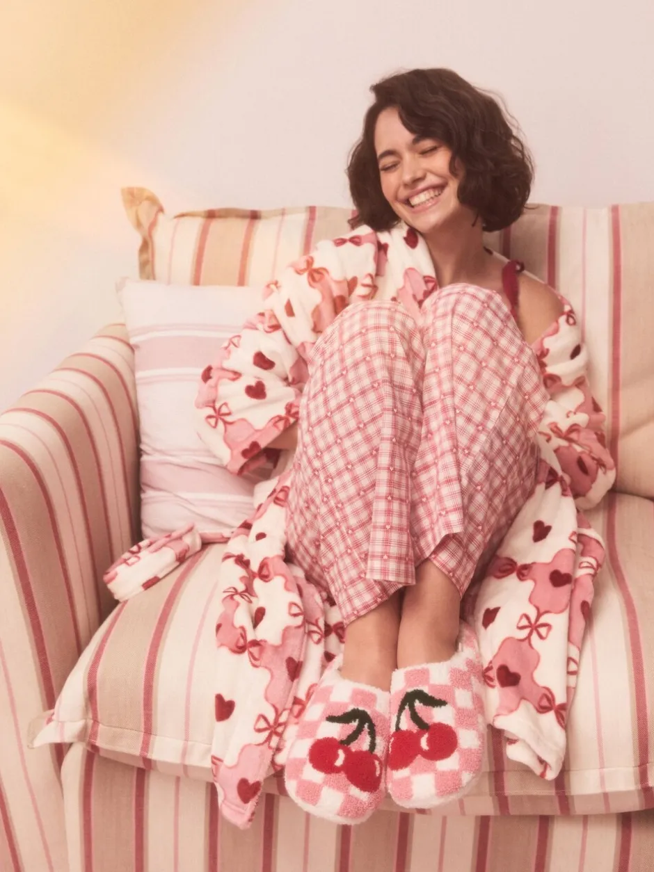 Pantoffels*Next Roze/rood - Check Cherry Mule Slippers