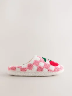 Pantoffels*Next Roze/rood - Check Cherry Mule Slippers