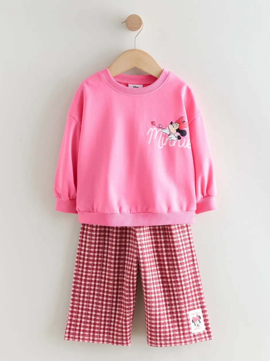 Tops|Sets En Combisets*Next Roze/rood - Disney Minnie Mouse Long Sleeve Top and Trousers Set (3mths-7yrs)