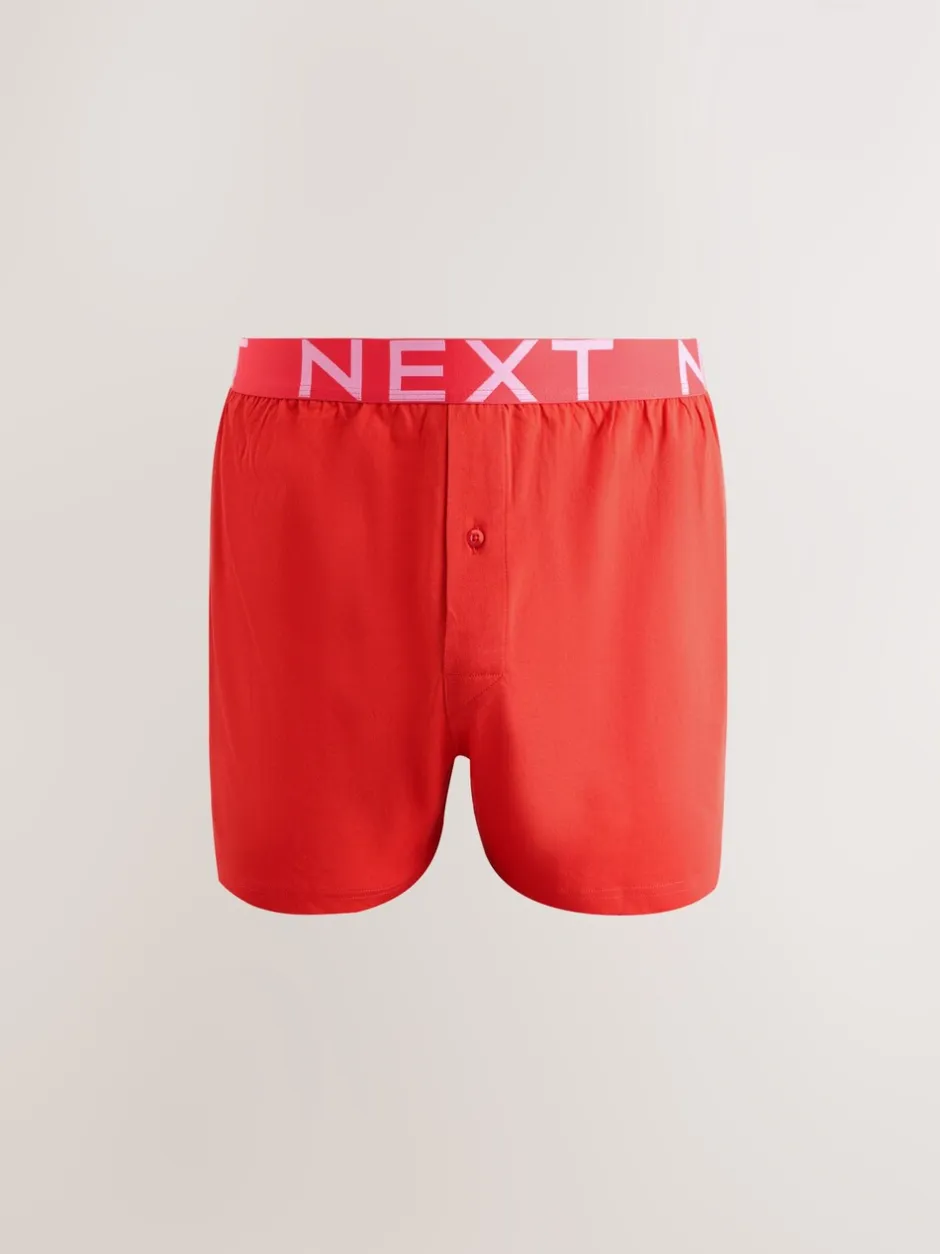 Ondergoed|Ondergoed|Next - Losse Boxer 5 set Roze/Rood/Groen
