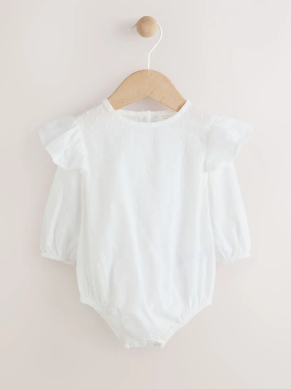 Rompertjes En Tuinbroeken|Next Roze/wit - 3 -delige babyset van rompertje en gebreide bretelbroeken met panty (0mnd-2jr)