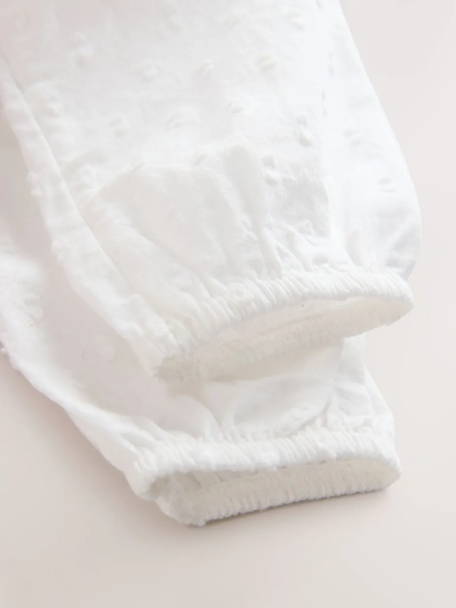 Rompertjes En Tuinbroeken|Next Roze/wit - 3 -delige babyset van rompertje en gebreide bretelbroeken met panty (0mnd-2jr)