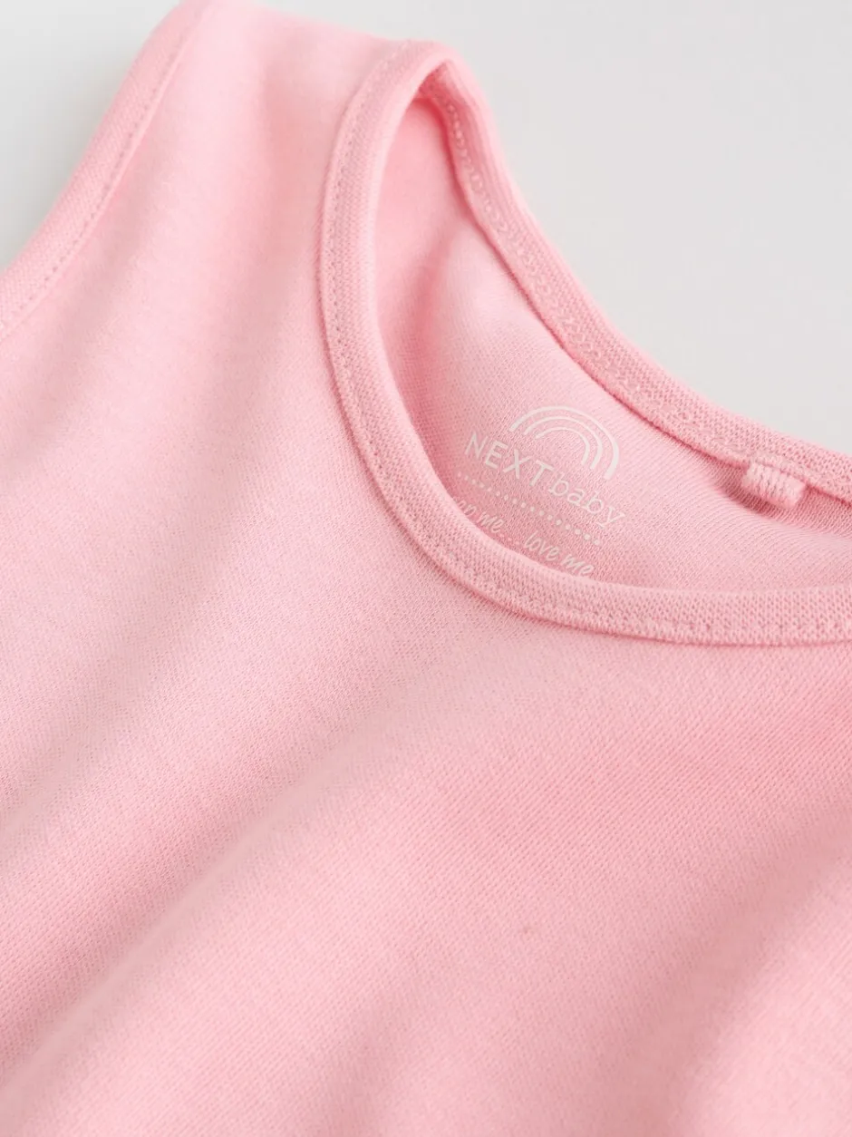 Rompertjes En Hemdjes*Next Roze/wit - Essentieel Vest Baby Bodysuits