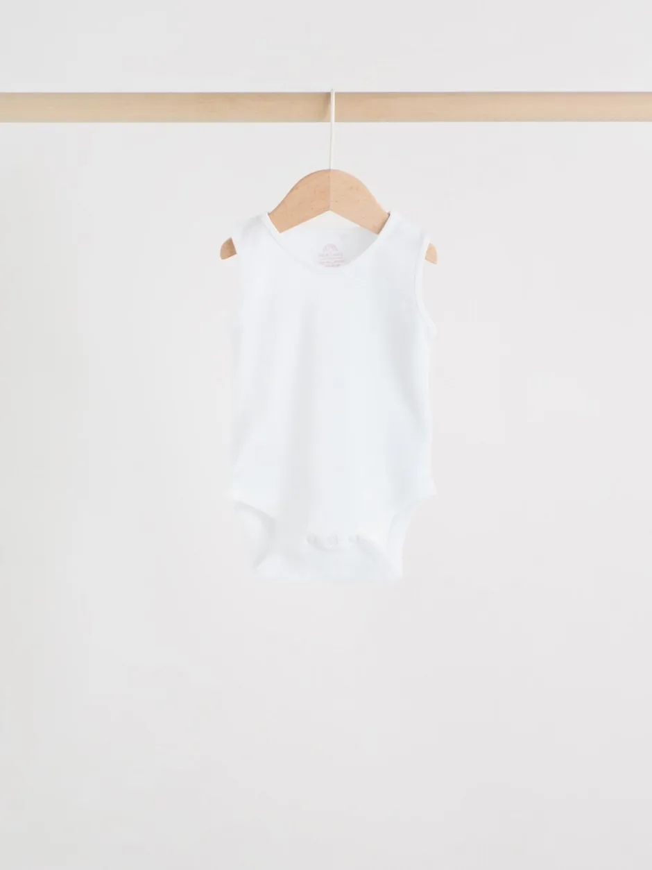 Rompertjes En Hemdjes*Next Roze/wit - Essentieel Vest Baby Bodysuits