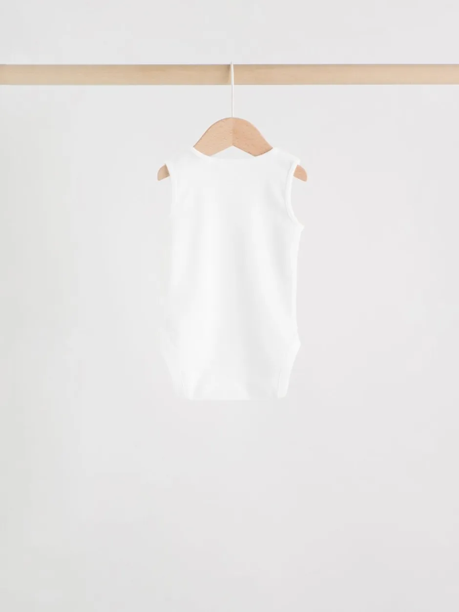 Rompertjes En Hemdjes*Next Roze/wit - Essentieel Vest Baby Bodysuits