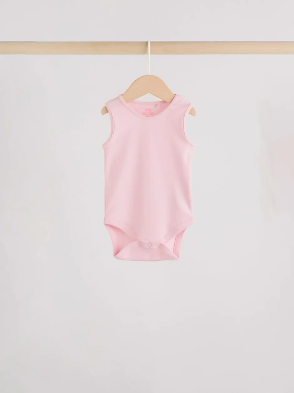 Rompertjes En Hemdjes*Next Roze/wit - Essentieel Vest Baby Bodysuits