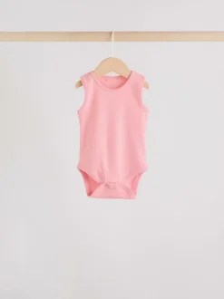 Rompertjes En Hemdjes*Next Roze/wit - Essentieel Vest Baby Bodysuits