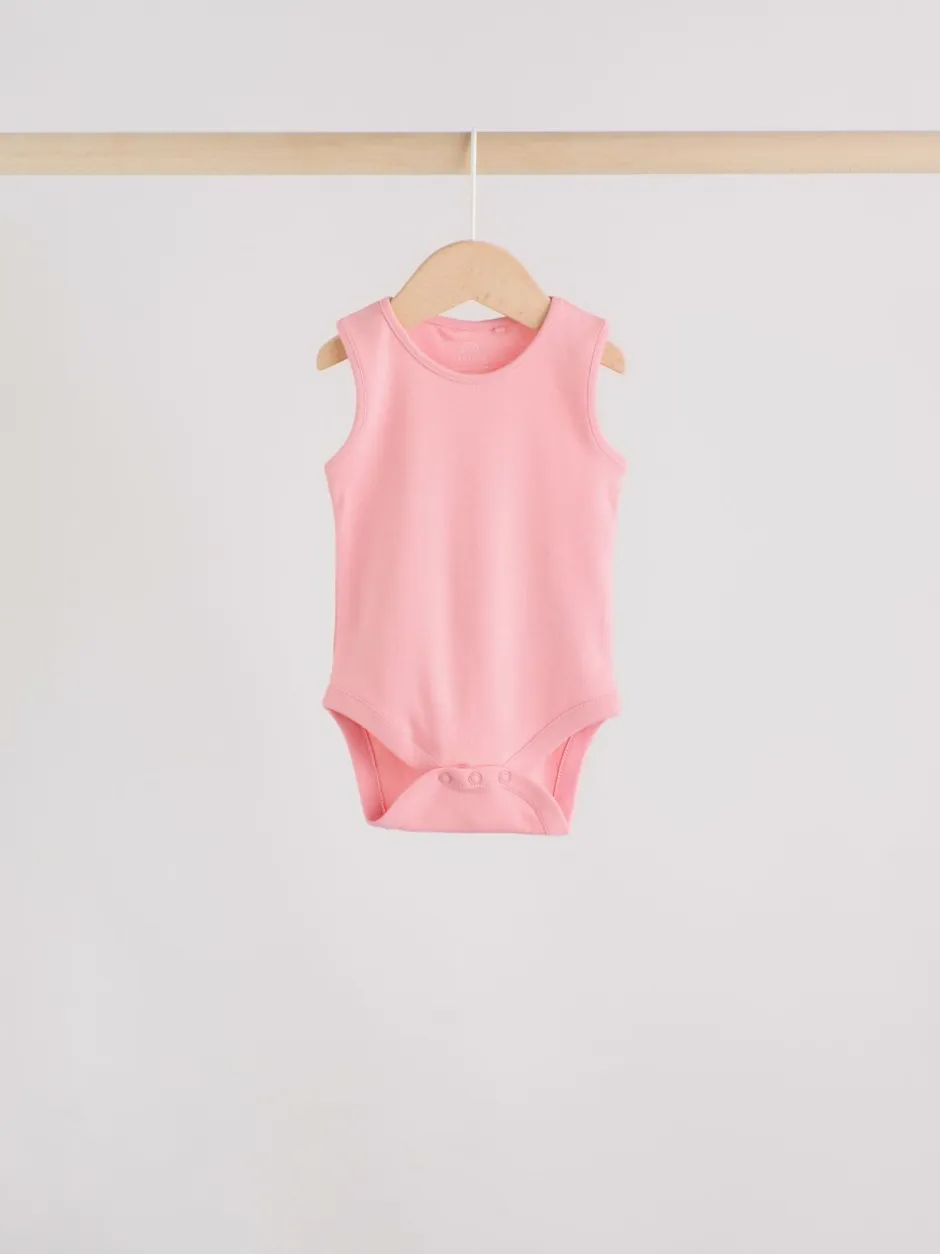 Rompertjes En Hemdjes*Next Roze/wit - Essentieel Vest Baby Bodysuits