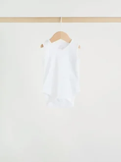 Rompertjes En Hemdjes*Next Roze/wit - Essentieel Vest Baby Bodysuits