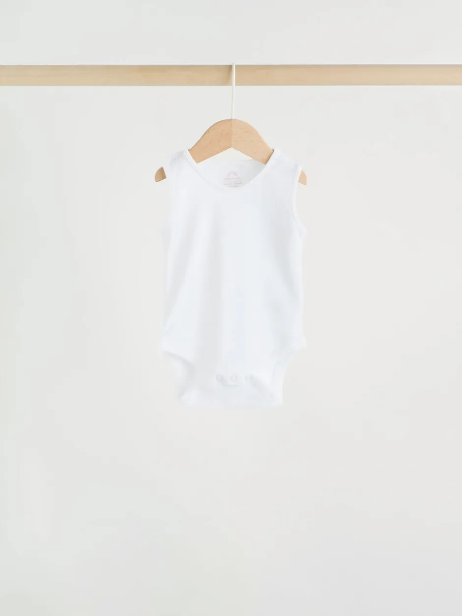 Rompertjes En Hemdjes*Next Roze/wit - Essentieel Vest Baby Bodysuits
