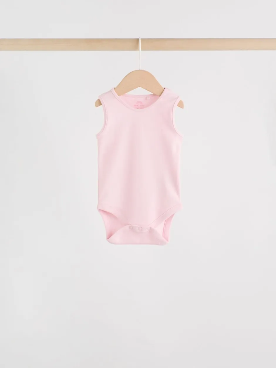 Rompertjes En Hemdjes*Next Roze/wit - Essentieel Vest Baby Bodysuits
