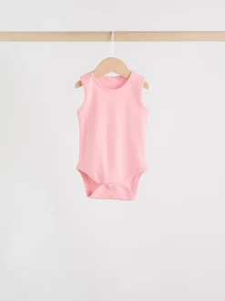 Rompertjes En Hemdjes*Next Roze/wit - Essentieel Vest Baby Bodysuits