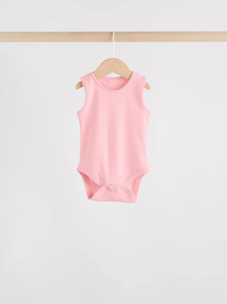 Rompertjes En Hemdjes*Next Roze/wit - Essentieel Vest Baby Bodysuits