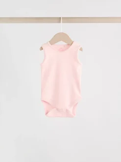 Rompertjes En Hemdjes*Next Roze/wit - Essentieel Vest Baby Bodysuits