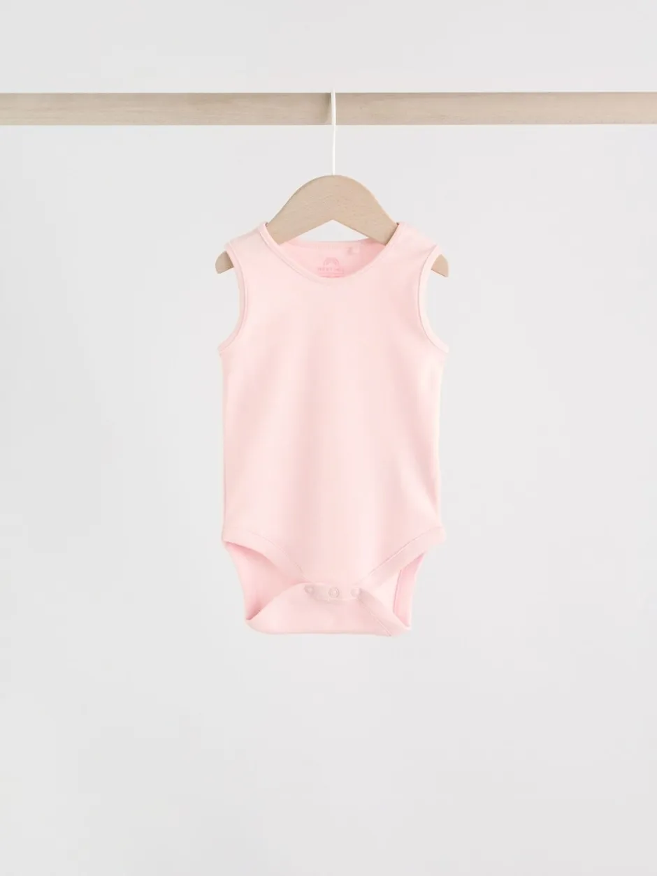 Rompertjes En Hemdjes*Next Roze/wit - Essentieel Vest Baby Bodysuits