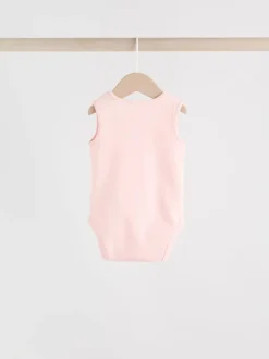 Rompertjes En Hemdjes*Next Roze/wit - Essentieel Vest Baby Bodysuits