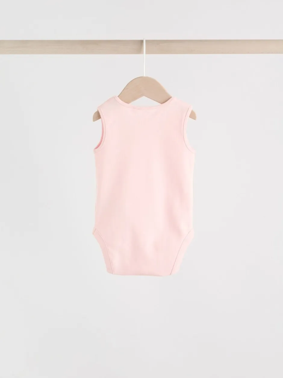 Rompertjes En Hemdjes*Next Roze/wit - Essentieel Vest Baby Bodysuits