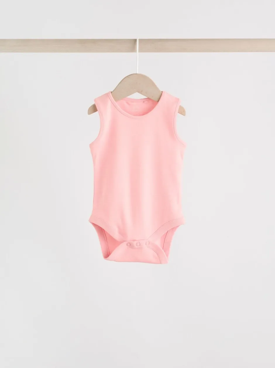 Rompertjes En Hemdjes*Next Roze/wit - Essentieel Vest Baby Bodysuits