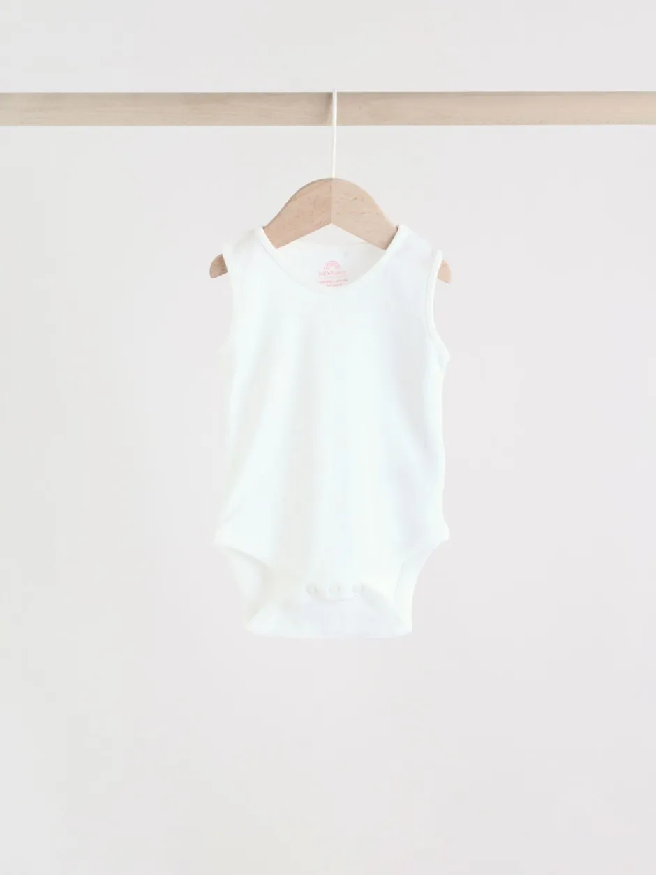 Rompertjes En Hemdjes*Next Roze/wit - Essentieel Vest Baby Bodysuits