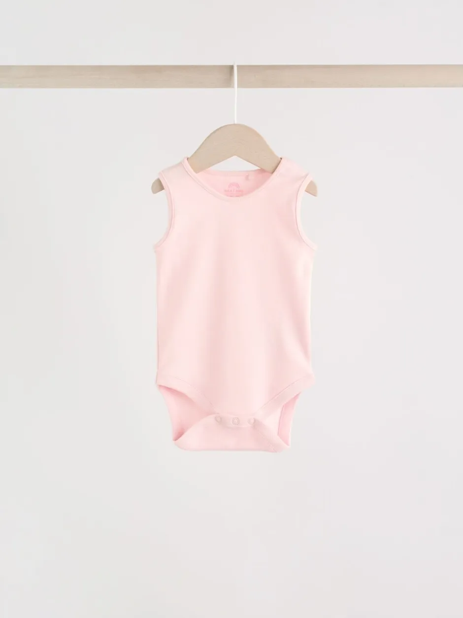 Rompertjes En Hemdjes*Next Roze/wit - Essentieel Vest Baby Bodysuits